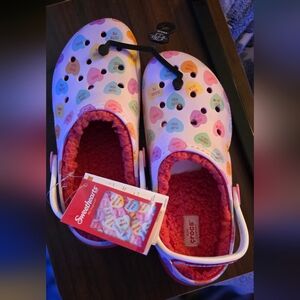 Sweethearts Valentine's DAY Crocs with Fuzzy Lining